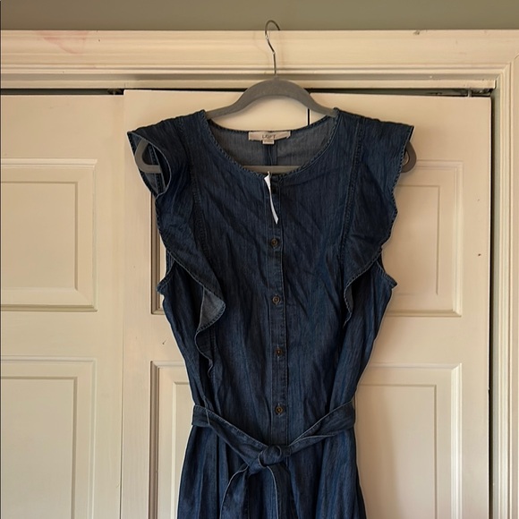 NWT Loft Denim Sleeveless Dress - Picture 3 of 12